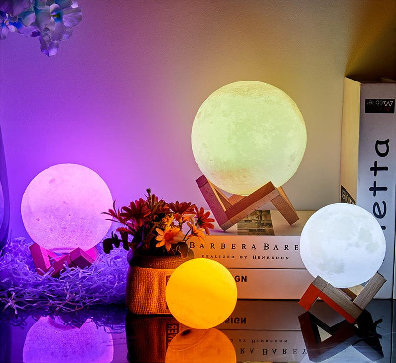 Abajur Lunar Luminaria de Led 12Cm